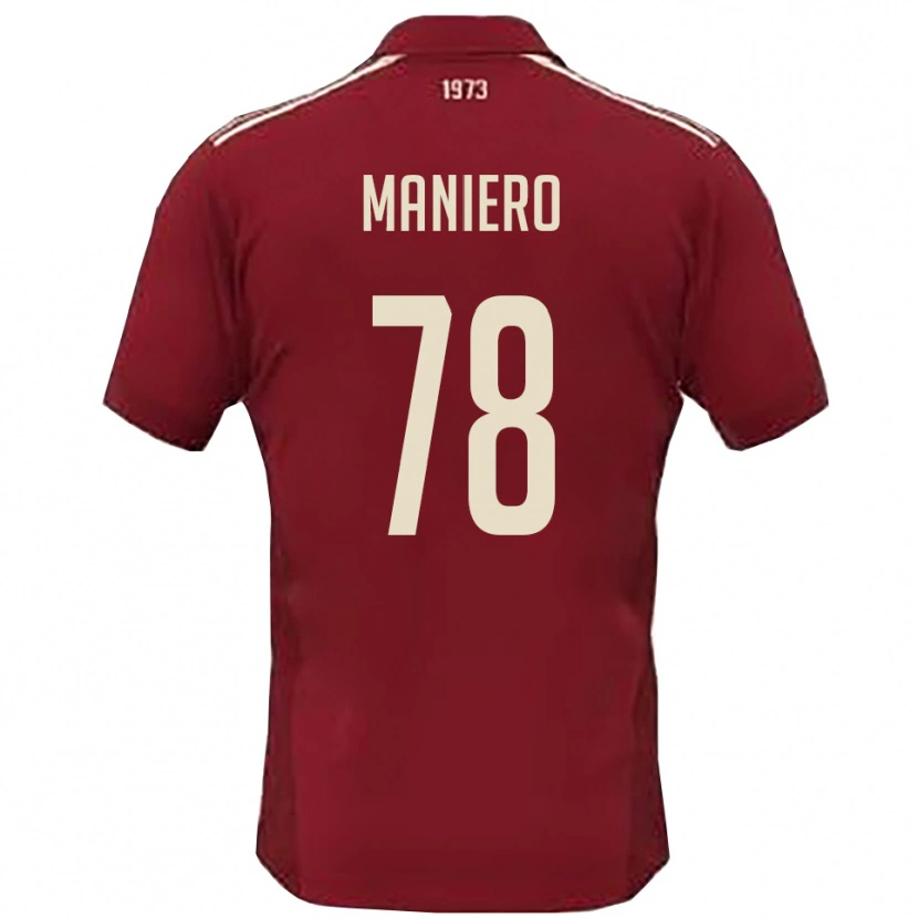 Danxen Pánské Luca Maniero #78 Vínová Bílá Domů Hráčské Dresy 2025/26 Dres