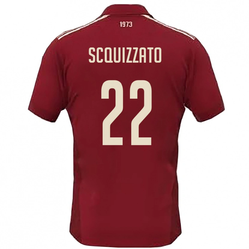 Danxen Pánské Edoardo Scquizzato #22 Vínová Bílá Domů Hráčské Dresy 2025/26 Dres