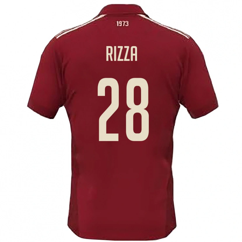 Danxen Pánské Alessio Rizza #28 Vínová Bílá Domů Hráčské Dresy 2025/26 Dres