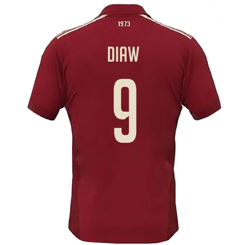 Danxen Pánské Davide Diaw #9 Vínová Bílá Domů Hráčské Dresy 2025/26 Dres