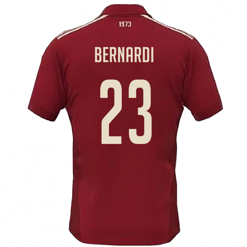 Danxen Pánské Andrea Bernardi #23 Vínová Bílá Domů Hráčské Dresy 2025/26 Dres