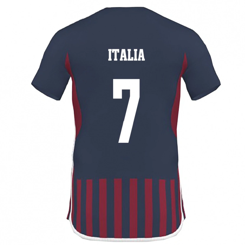 Danxen Pánské Matteo Italia #7 Tmavě Modrá Červená Domů Hráčské Dresy 2025/26 Dres