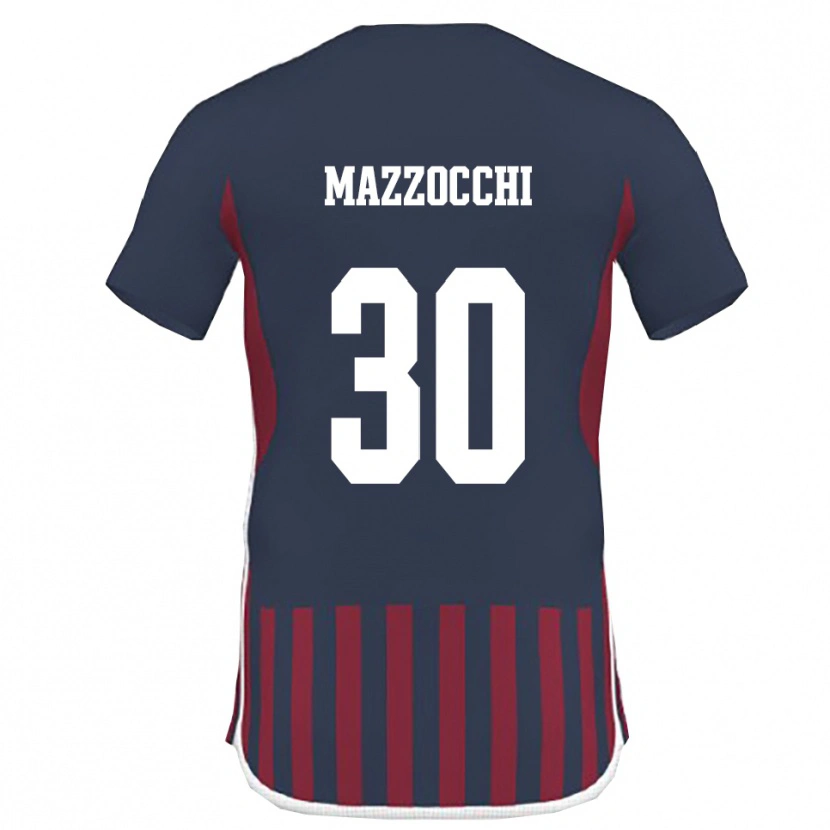 Danxen Pánské Simone Mazzocchi #30 Tmavě Modrá Červená Domů Hráčské Dresy 2025/26 Dres