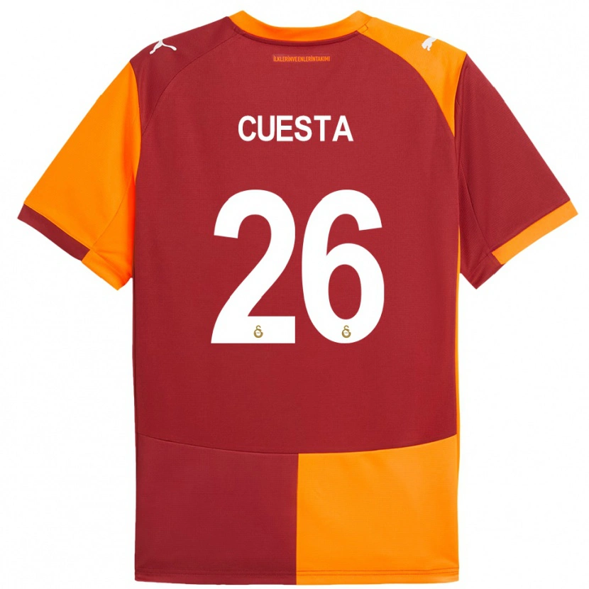 Danxen Pánské Carlos Cuesta #26 Červeno-Oranžová Domů Hráčské Dresy 2025/26 Dres