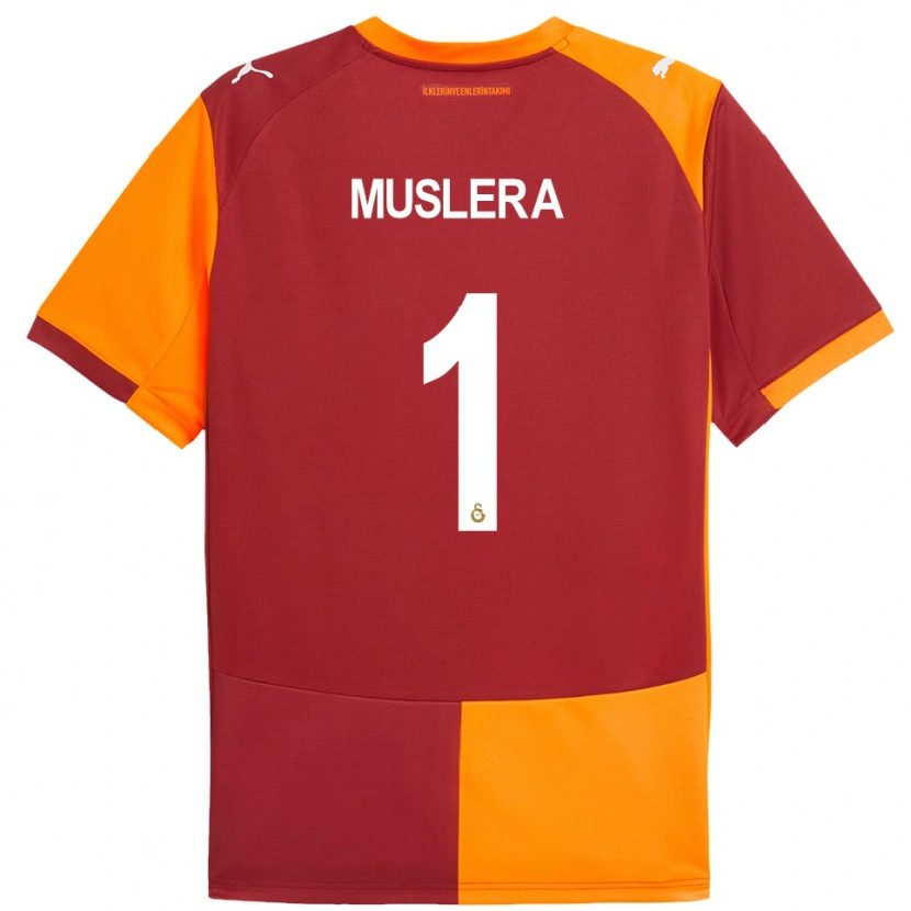 Danxen Pánské Fernando Muslera #1 Červeno-Oranžová Domů Hráčské Dresy 2025/26 Dres