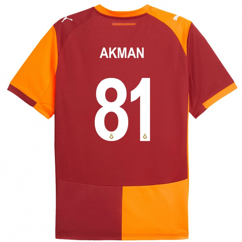 Danxen Pánské Hamza Akman #81 Červeno-Oranžová Domů Hráčské Dresy 2025/26 Dres