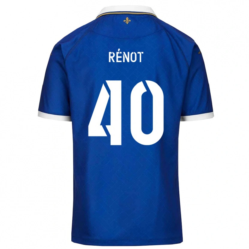 Danxen Pánské Sébastien Rénot #40 Modrá Zlatá Domů Hráčské Dresy 2025/26 Dres