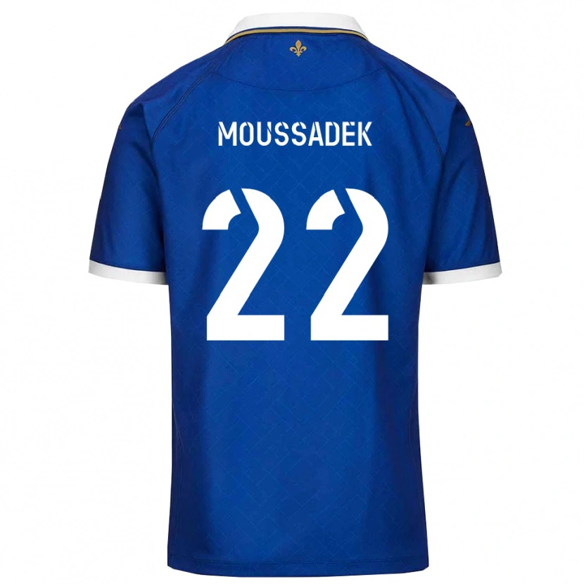 Danxen Pánské Djamal Moussadek #22 Modrá Zlatá Domů Hráčské Dresy 2025/26 Dres