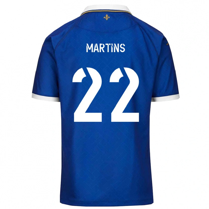 Danxen Pánské Nicolas Martins #22 Modrá Zlatá Domů Hráčské Dresy 2025/26 Dres