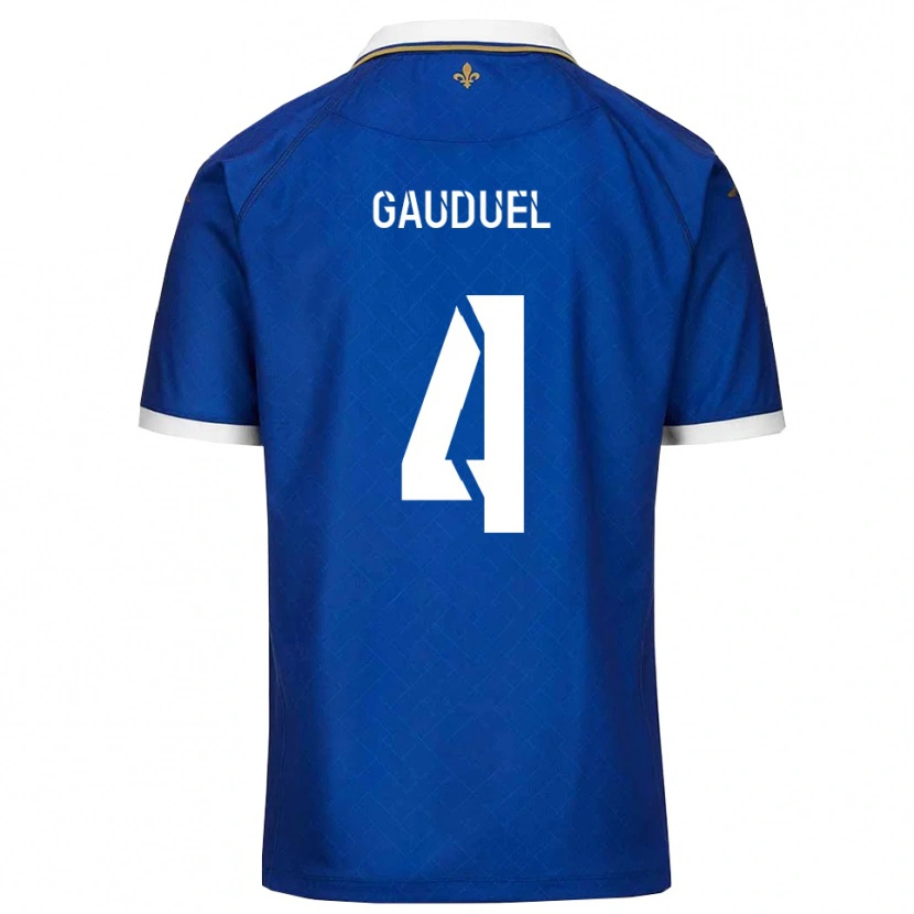 Danxen Pánské Sacha Gauduel #4 Modrá Zlatá Domů Hráčské Dresy 2025/26 Dres