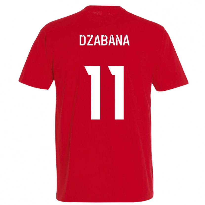 Danxen Pánské Alan Dzabana #11 Červená Žlutá Domů Hráčské Dresy 2025/26 Dres