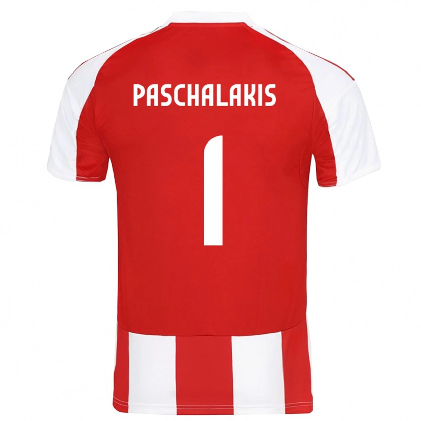 Danxen Pánské Alexandros Paschalakis #1 Červenobílá Domů Hráčské Dresy 2025/26 Dres