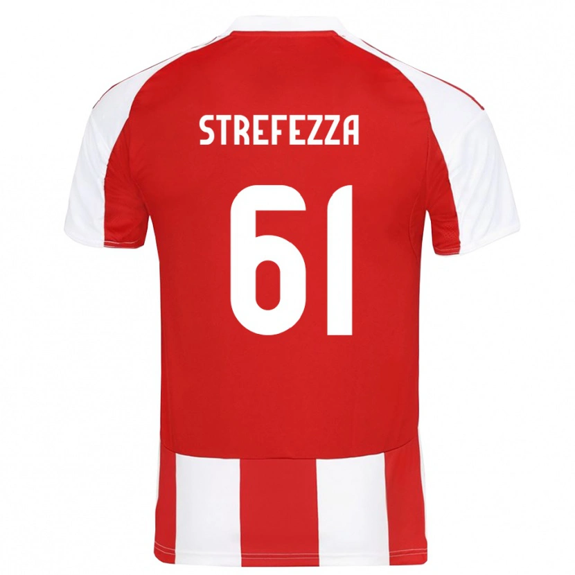 Danxen Pánské Gabriel Strefezza #61 Červenobílá Domů Hráčské Dresy 2025/26 Dres
