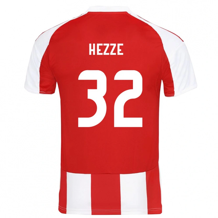 Danxen Pánské Santiago Hezze #32 Červenobílá Domů Hráčské Dresy 2025/26 Dres