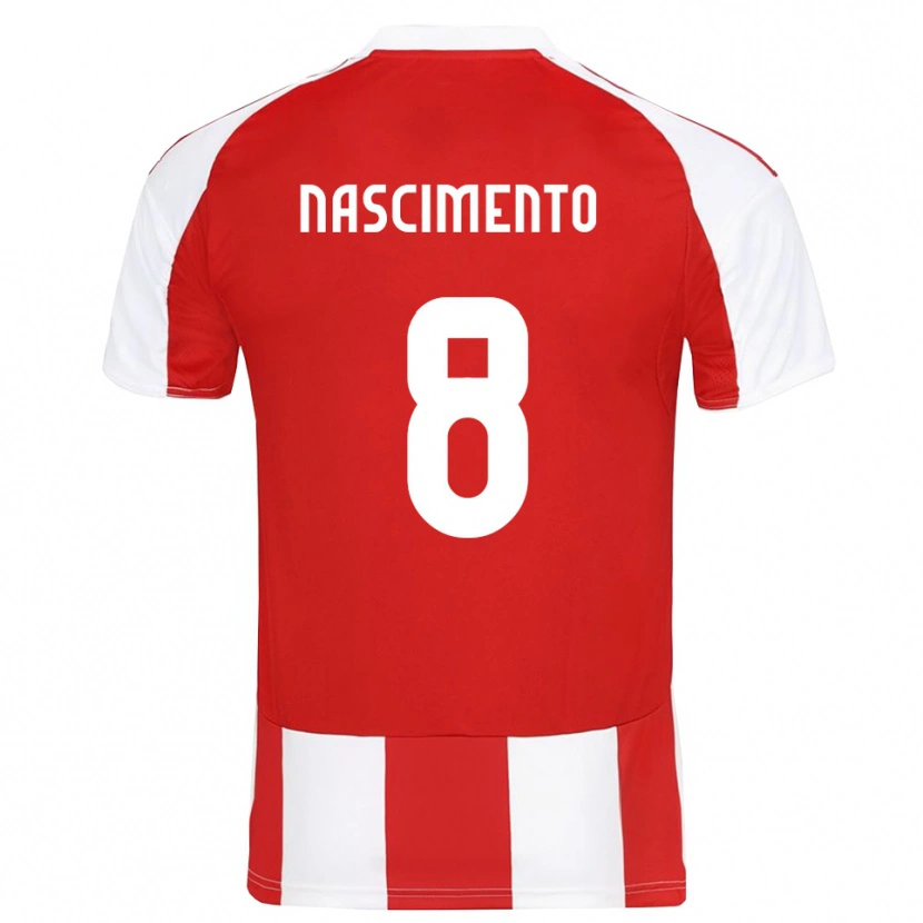 Danxen Pánské Diogo Nascimento #8 Červenobílá Domů Hráčské Dresy 2025/26 Dres