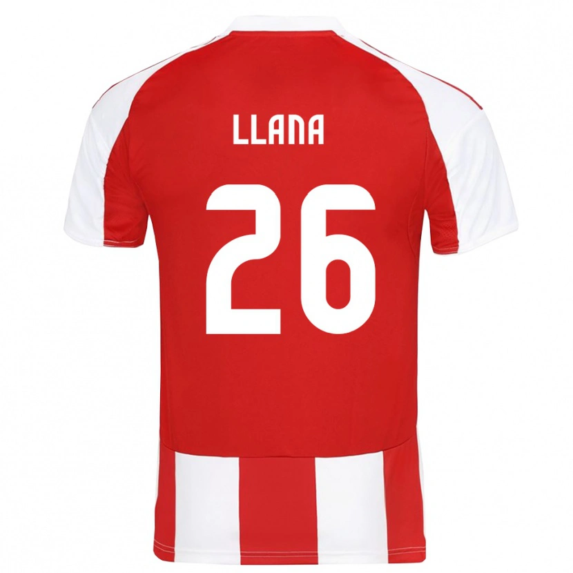 Danxen Pánské Andreas Llana #26 Červenobílá Domů Hráčské Dresy 2025/26 Dres