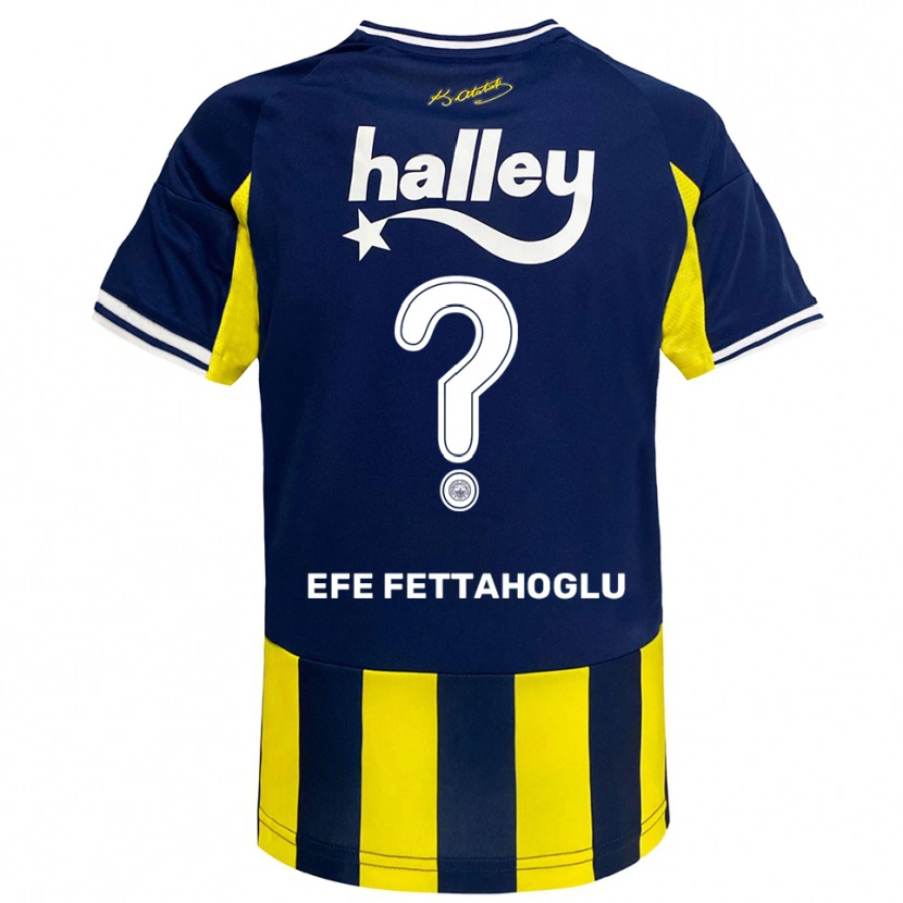 Danxen Pánské Adnan Efe Fettahoğlu #0 Žlutá Tmavě Modrá Bílá Domů Hráčské Dresy 2025/26 Dres