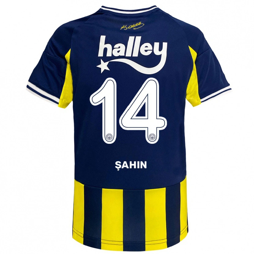 Danxen Pánské Uğur Şahin #14 Žlutá Tmavě Modrá Bílá Domů Hráčské Dresy 2025/26 Dres
