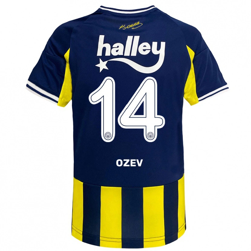 Danxen Pánské Ümran Özev #14 Žlutá Tmavě Modrá Bílá Domů Hráčské Dresy 2025/26 Dres