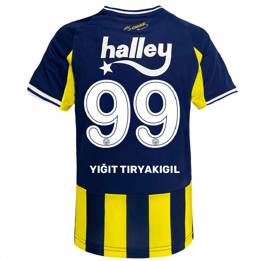 Danxen Pánské Ömer Yiğit Tiryakigil #99 Žlutá Tmavě Modrá Bílá Domů Hráčské Dresy 2025/26 Dres