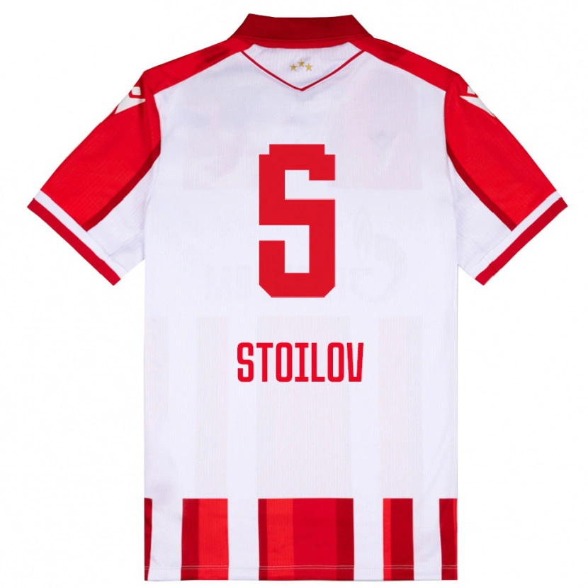 Danxen Pánské Riste Stoilov #5 Červenobílá Domů Hráčské Dresy 2025/26 Dres