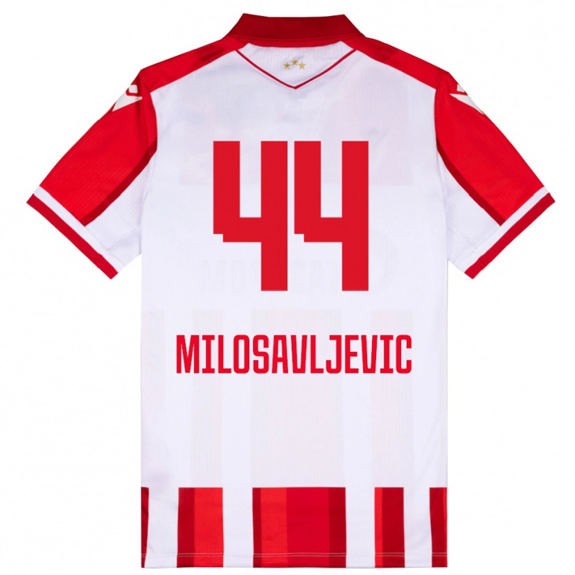 Danxen Pánské Veljko Milosavljevic #44 Červenobílá Domů Hráčské Dresy 2025/26 Dres
