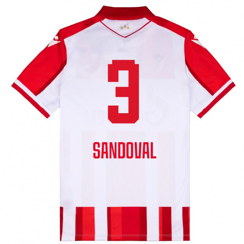 Danxen Pánské Keimer Sandoval #3 Červenobílá Domů Hráčské Dresy 2025/26 Dres