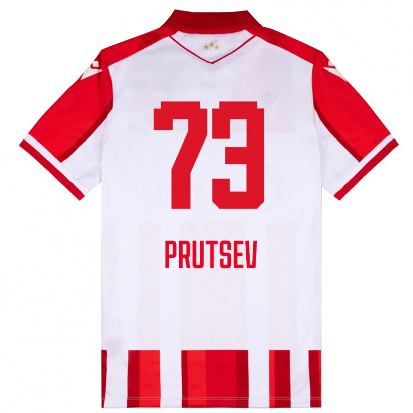 Danxen Pánské Egor Prutsev #73 Červenobílá Domů Hráčské Dresy 2025/26 Dres