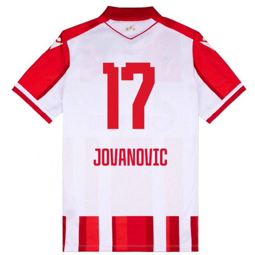 Danxen Pánské Dusan Jovanovic #17 Červenobílá Domů Hráčské Dresy 2025/26 Dres