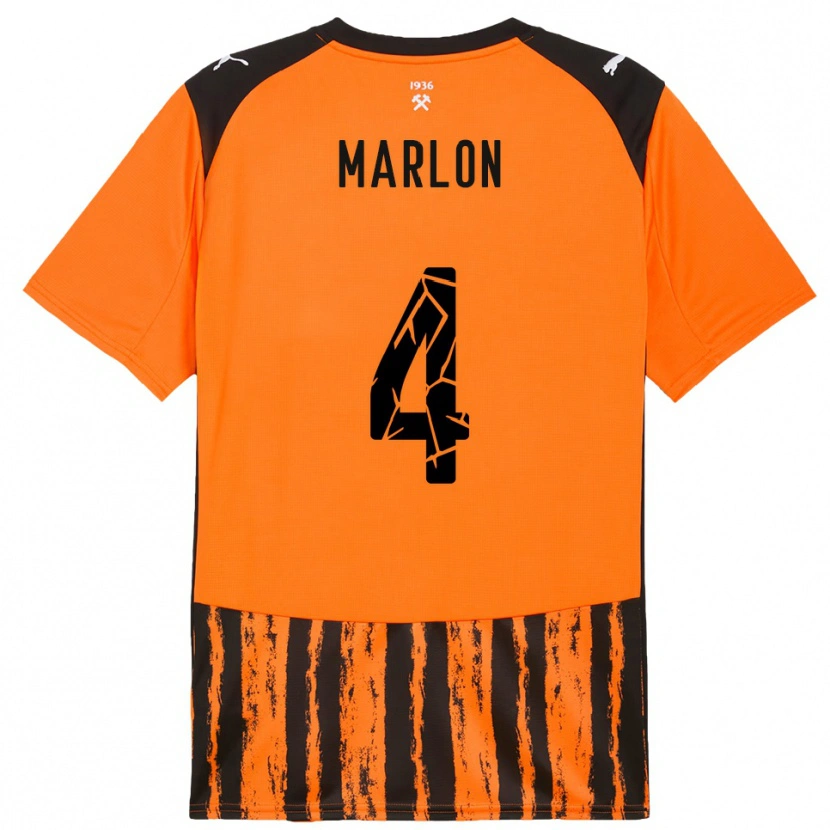 Danxen Pánské Marlon #4 Oranžová Černá Domů Hráčské Dresy 2025/26 Dres