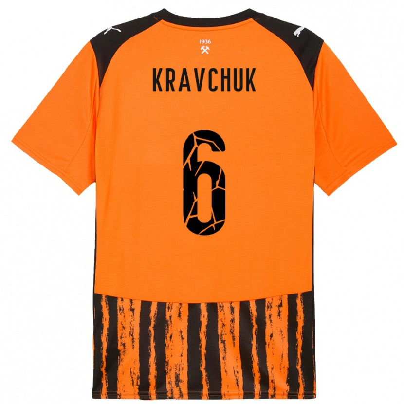 Danxen Pánské Diana Kravchuk #6 Oranžová Černá Domů Hráčské Dresy 2025/26 Dres