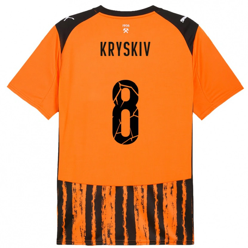Danxen Pánské Dmytro Kryskiv #8 Oranžová Černá Domů Hráčské Dresy 2025/26 Dres