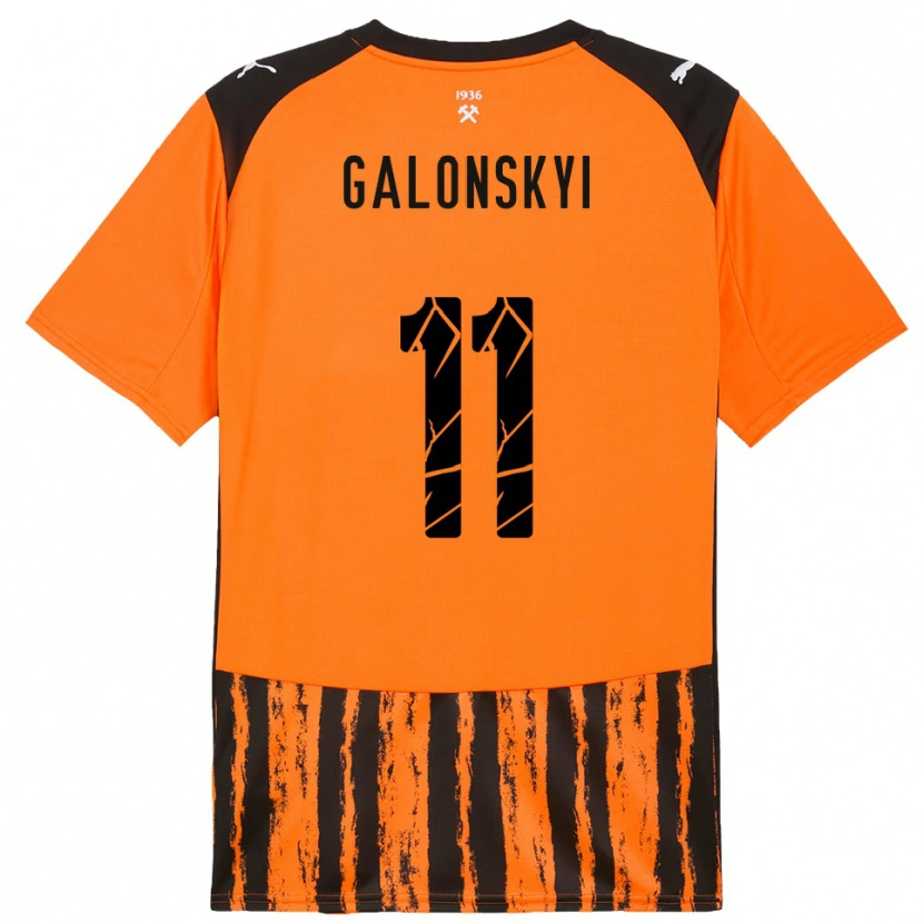 Danxen Pánské Valentyn Galonskyi #11 Oranžová Černá Domů Hráčské Dresy 2025/26 Dres