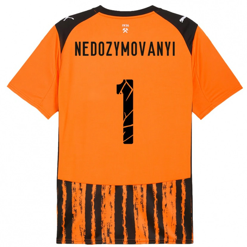 Danxen Pánské Artem Nedozymovanyi #1 Oranžová Černá Domů Hráčské Dresy 2025/26 Dres