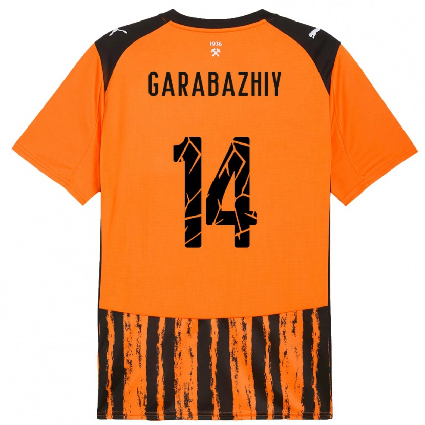 Danxen Pánské Anton Garabazhiy #14 Oranžová Černá Domů Hráčské Dresy 2025/26 Dres