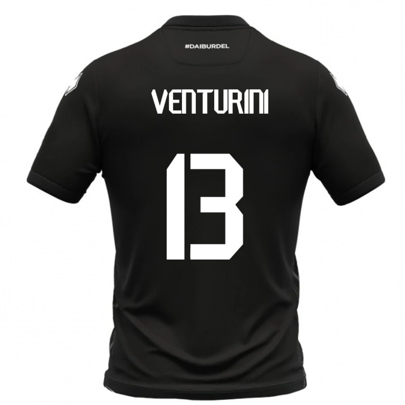 Danxen Pánské Diego Venturini #13 Černobílá Daleko Hráčské Dresy 2025/26 Dres