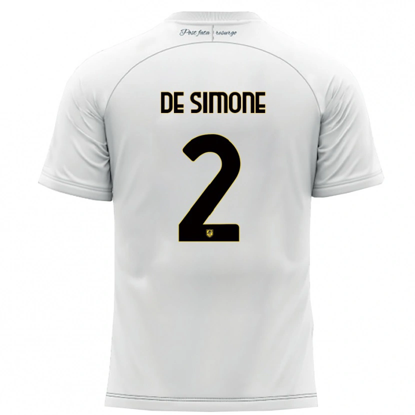 Danxen Pánské Marco De Simone #2 Bílá Žlutá Daleko Hráčské Dresy 2025/26 Dres