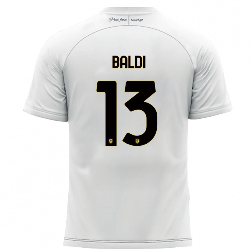 Danxen Pánské Matteo Baldi #13 Bílá Žlutá Daleko Hráčské Dresy 2025/26 Dres
