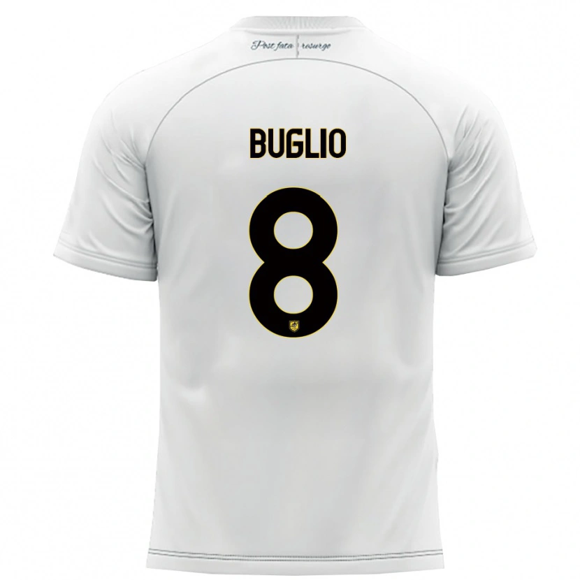 Danxen Pánské Davide Buglio #8 Bílá Žlutá Daleko Hráčské Dresy 2025/26 Dres