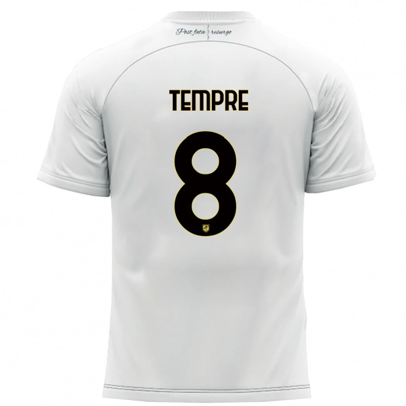 Danxen Pánské Domenico Tempre #8 Bílá Žlutá Daleko Hráčské Dresy 2025/26 Dres