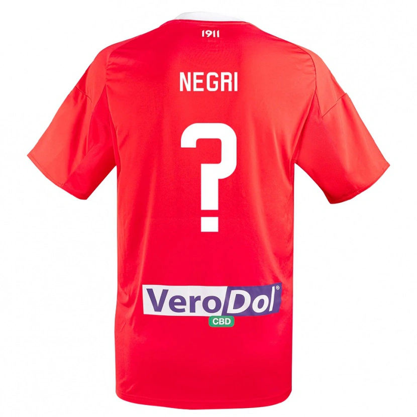 Danxen Pánské Filippo Negri #0 Červenobílá Daleko Hráčské Dresy 2025/26 Dres