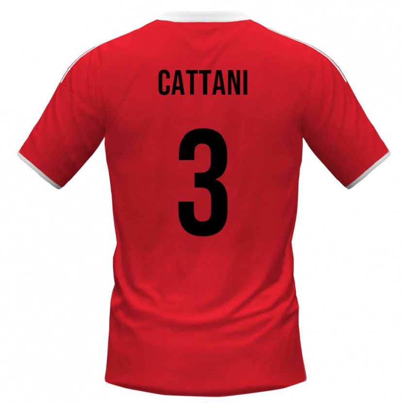 Danxen Pánské Thomas Cattani #3 Červenobílá Daleko Hráčské Dresy 2025/26 Dres