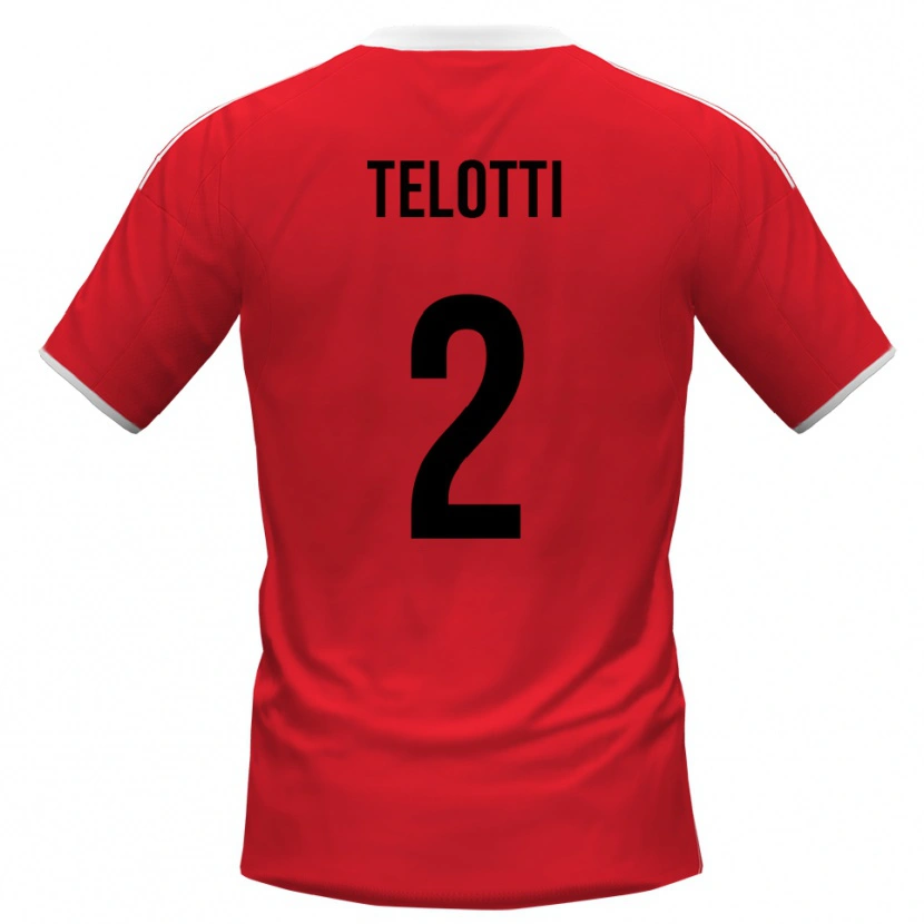 Danxen Pánské Giacomo Telotti #2 Červenobílá Daleko Hráčské Dresy 2025/26 Dres