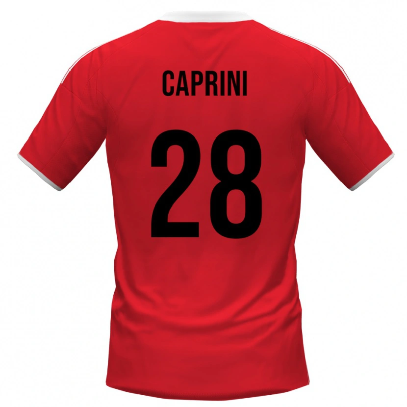 Danxen Pánské Maat Daniel Caprini #28 Červenobílá Daleko Hráčské Dresy 2025/26 Dres