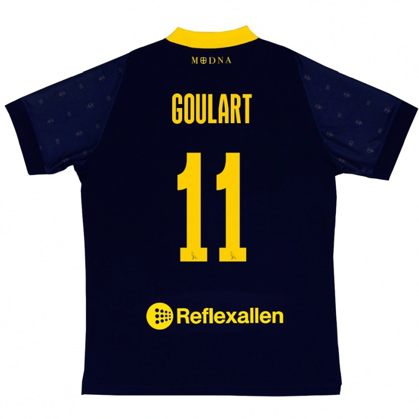 Danxen Pánské Yago Goulart #11 Tmavě Modrá Žlutá Daleko Hráčské Dresy 2025/26 Dres