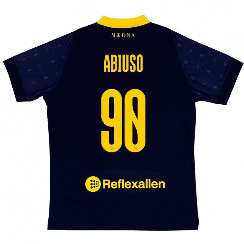 Danxen Pánské Fabio Abiuso #90 Tmavě Modrá Žlutá Daleko Hráčské Dresy 2025/26 Dres