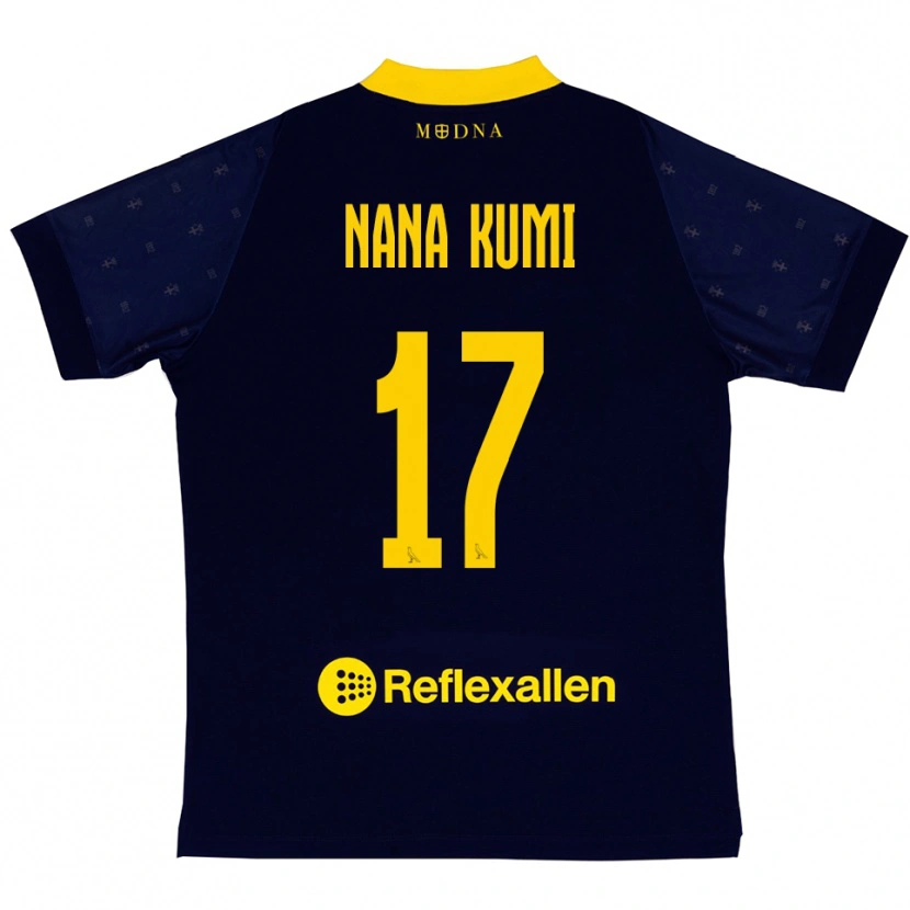 Danxen Pánské Ronald Nana Kumi #17 Tmavě Modrá Žlutá Daleko Hráčské Dresy 2025/26 Dres