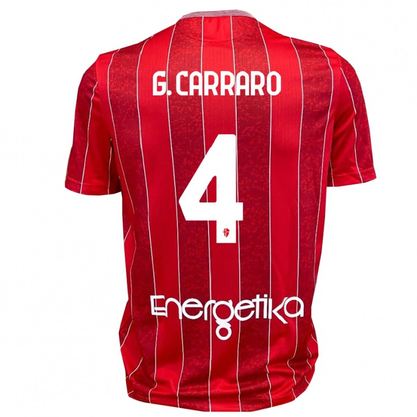 Danxen Pánské Giulio Carraro #4 Červenobílá Daleko Hráčské Dresy 2025/26 Dres