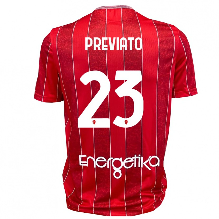 Danxen Pánské Sebastiano Previato #23 Červenobílá Daleko Hráčské Dresy 2025/26 Dres