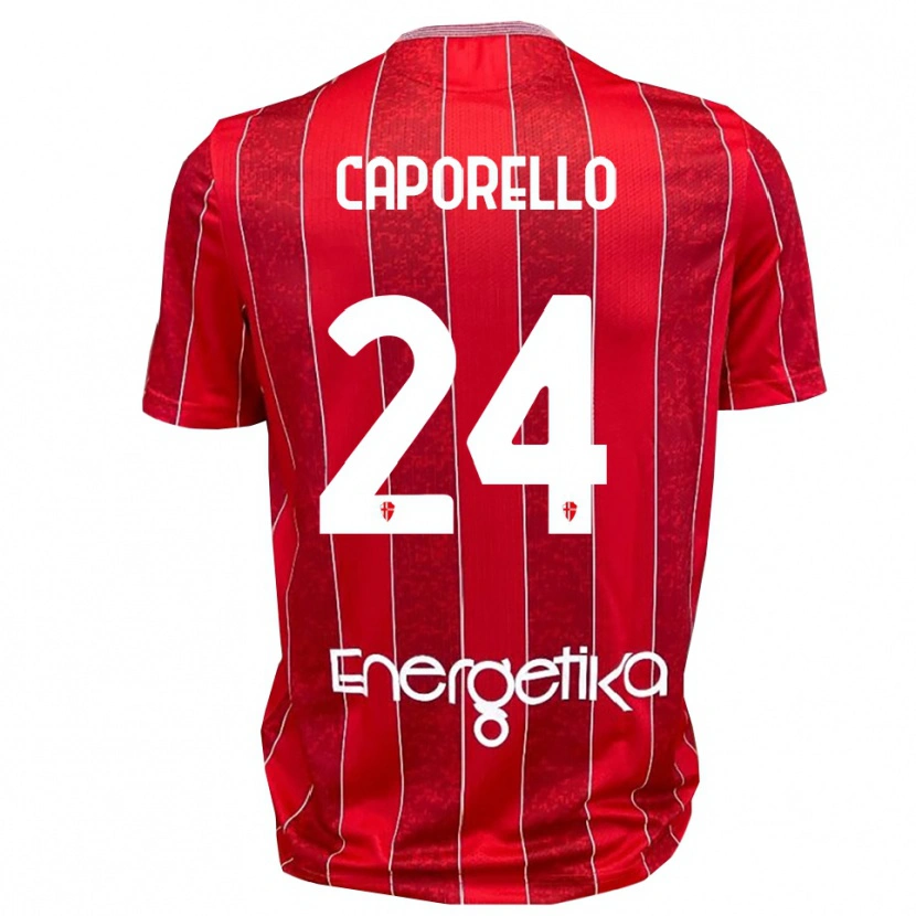 Danxen Pánské Edoardo Caporello #24 Červenobílá Daleko Hráčské Dresy 2025/26 Dres